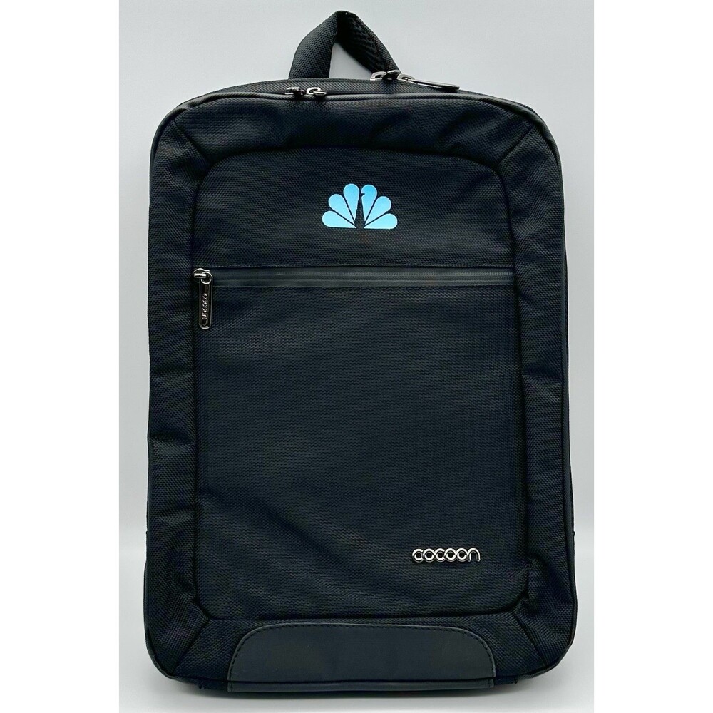 Cocoon Slim Tech 15.6 Laptop Backpack NBC Peacock Logo Grid-It Organizer Black